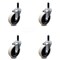 Service Caster 4 Inch Thermoplastic Rubber Wheel 7/8 Inch Expanding Stem Caster SCC, 4PK SCC-EX05S410-TPRS-78-4 - alternate 2